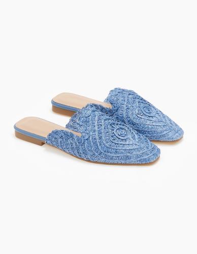 Loafers με πλεκτο σχέδιο - Μπλε